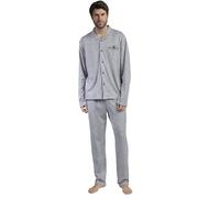 ADMAS Classic Pijama Manga Larga Abierto Harris para Hombre