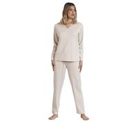 ADMAS Classic Pijama Mujer Invierno Algodón, Poliéster - Pijama de Mujer Manga Larga con Camiseta y Pantalón Largo Estampado de Topos, Cinturilla Ajus