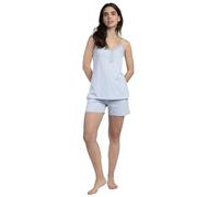 ADMAS Classic Pijama Mujer Verano 100% Algodón - Pijama de Tirantes para Mujer - Pantalón Corto con Cinturilla Ajustable Estampado, 100% Algodón, Teji