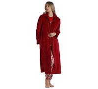 ADMAS GARDEN Bata Manga Larga Calentita Rosas Jacquard para Mujer