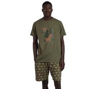 ADMAS Pijama Hombre Verano 100% Algodón - Pijama Manga Corta Hombre - Pantalón Corto con Cinturilla Ajustable Estampado, 100% Algodón, Tejido Suave al