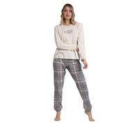 ADMAS Pijama Manga Larga Boston Chic para Mujer
