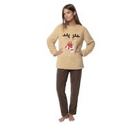 ADMAS Pijama Manga Larga Calentito Reindeer para Mujer