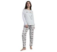 ADMAS Pijama Manga Larga Dog Home para Mujer