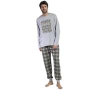 ADMAS Pijama Manga Larga Never Give Up para Hombre