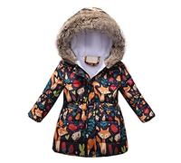 ADMAY 2023 Elegancia de otoño e invierno Y*2K Bebé Niños Niñas Invierno Grueso Caliente Con Capucha A Prueba de Viento Abrigo Outwear Chaqueta Ropa Abrigos Sin Niña, Le Noir, 8-9 Años