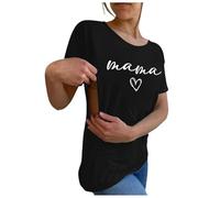 ADMAY 2024 - Camiseta de Maternidad para Mujer, Camiseta con Cremallera para Lactancia Materna Equipamiento Real Niño (Grey, L)