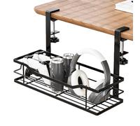Administración de cables: 13.78 pulgadas Soporte de cables para almacenamiento escritorio, configuración de la oficina con diseño de ahorro de espacio, clasificador de cable para sala de computado