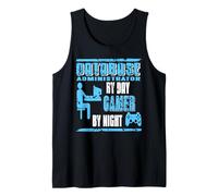 Administrador De Base De Datos De Día Gamer De Noche Camiseta sin Mangas