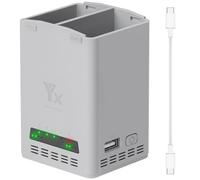 Administrador de Carga para dji Lito X1/Lito 1 - Cargador Rápido Doble, Carga Completa en 48 Min, Modo de Cuidado de Batería, Función Power Bank, Salida USB
