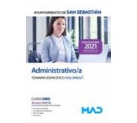 Administrativo/a Ayuntamiento De San Sebastián Temario Específico Volu