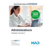 Administrativo/a de la Diputación Foral de Gipuzkoa. Temario volumen 2