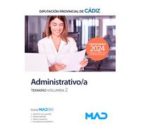 Administrativo/a de la Diputación Provincial de Cádiz. Temario volumen 2