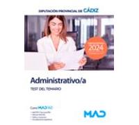 Administrativo/a de la Diputación Provincial de Cádiz. Test del temario