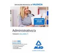 Administrativo/a De La Diputación Provincial De Valencia. Temario Volumen 3