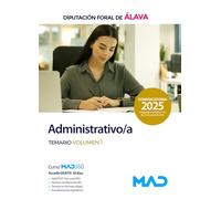 ADMINISTRATIVO/A TEMARIO VOLUMEN 1 DIPUTACION FORAL DE ALAV