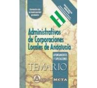 Administrativos De Corporaciones Locales De Andalucía (temario)