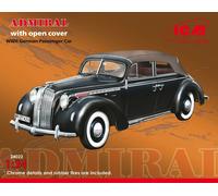 Admiral Cabriolet W/ Open Cover , WWII German Passenger Coche 1:24 Model Kit Icm