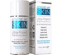Admire My Skin Suero iluminador, tratamiento de hiperpigmentación para manchas oscuras y tono de piel desigual, suero de vitamina C con ácido kójico para mujeres y hombres, suero de ácido azelaico