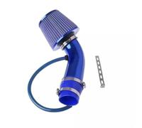 Admisión Aire Kit De Tubo De Inducción De Turbo Para De Admisión De Aire Frío Carreras Coches Universal 76 Mm Alumini Con Entrada Filtro Aire Cónico(Azul)