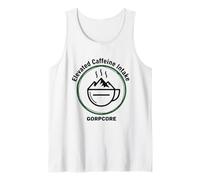 ADMISIÓN DE CAFEÍNA ELEVADA | Insignia GORPCORE Coffee & Mountain Camiseta sin Mangas