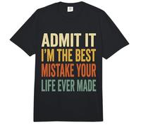 Admit It Im The Best Mistake Funny Retro Parejas Cita Comfort Colors Adult Heavyweight T-Shirt