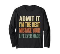 Admit It Im The Best Mistake Funny Retro Parejas Cita Manga Larga