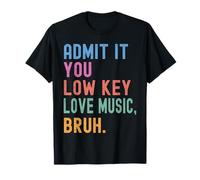 Admit It You Low Key Love Music Bruh, Divertido Profesor de música, niño Camiseta