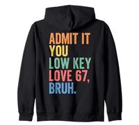 Admita Que le Encanta el Cepillo Retro Low Key Love 67 Sudadera con Capucha