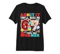 Admítelo, me echarás de Menos 6 a 7 Veces Esta Cita de Maestra de Verano Camiseta Premium