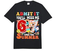 Admítelo, me echarás de Menos 6 a 7 Veces Esta Cita de Maestra de Verano Comfort Colors Adult Heavyweight T-Shirt