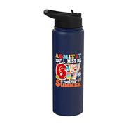 Admítelo, me echarás de menos 6 a 7 veces esta cita de maestra de verano Stainless Steel Insulated Water Bottle