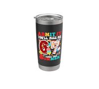 Admítelo, me echarás de menos 6 a 7 veces esta cita de maestra de verano Vaso térmico de acero inoxidable de doble pared