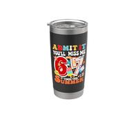 Admítelo, me echarás de menos 6 a 7 veces esta cita de maestra de verano Vaso térmico de acero inoxidable de doble pared