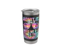 Admítelo, me echarás de menos 6 a 7 veces esta cita de maestra de verano Vaso térmico de acero inoxidable de doble pared
