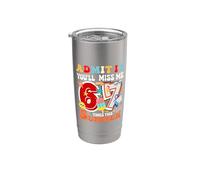 Admítelo, me echarás de menos 6 a 7 veces esta cita de maestra de verano Vaso térmico de acero inoxidable de doble pared