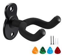 Admygo Soporte de Pared para Guitarra, 2 Piezas Soporte de Gancho Para Guitarra, Guitar Hanger Hakenhalter Wandhalterung Para Guitarra Acústica, Eléctrica, Bajo, Ukelele, Guitarra Clásica