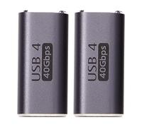 ADMYTHGB 2 adaptadores USB C de 90 Grados, Adaptador USB C Macho a USB C Hembra en ángulo Recto, Alta Velocidad de 40 Gbps y Carga rápida de 100 W, Salida de Video 8K, Carcasa de aleación p