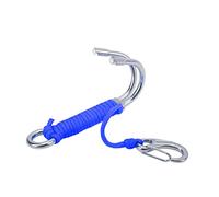 ADMYTHGB Double Dual Stainless Steel Drift Hook, Scuba Diving Hook with Strong Cord, 316 Stainless Steel Dive Hook for Cave Diving, Underwater Current Stabilizer for Safe and Balanced Divin (Azul)