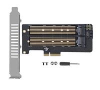 ADMYTHGB Tarjeta adaptadora convertidora M.2 NVMe SSD NGFF a PCIe x4, Puerto Dual M Key B Key para los protocolos SATA y NVMe, con Orificios de Cobre para disipación de Calor para la