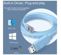 ADN-5981 - Cable USB a RJ45 para consola, 6 cables USB FTDI para router Cisco (surtido)