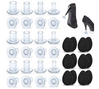 ADNEWX Juego de 36 protectores de suela transparentes, XS/S/M/L con suela antideslizante para zapatos deportivos, tacón alto, antideslizante y evita que se caigan