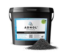 ADNOL® Carbón activo granulado de 5 litros de cáscaras de coco para filtro de agua para acuario y estanque, malla 8 x 30, grano 2,36 - 0,6 mm, clase energética A, se puede utilizar como filtro de