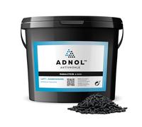 ADNOL® Pellets de carbón activo de 20 litros para purificación de aire y limpieza de gas, por ejemplo, para campanas extractoras, CTC30, diámetro 4 mm, clase energética A, se puede utilizar como