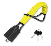 ADNUIES Cerradura del Volante Cerradura del Cinturón de Seguridad, para VW Atlas ID.4 ID.5 T-Cross T-Roc, Barra Antirrobo Coche, Bloqueo del Volante, 3 Llaves,C