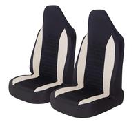 ADNUIES Protector Funda Asiento, Fundas Asientos Coche Universales, para Dodge Journey 2008-2011, Funda Asiento Coche Delantero, Compatible con Airbags,A-Beige