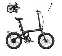 Ado Air CarbonProV2026 Bicicleta Eléctrica Plegable, Cambio Automático Bafang 2Vel, Pantalla NFC2.4,100km Autonomía, Correa Carbono,IPX6 Impermeable, App,Caballete Trasero (Negro islandés)