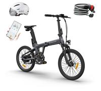 Ado Air20S Bicicleta Eléctrica Plegable, Ebike Ligera 18.5kg, Transmisión por Correa, Pantalla LCD, Tres Modos de Velocidad, Sensor de par, 36V 9.6Ah Batería Alcance de 100 KM (Versión Amortiguadora)