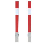 ADO - Pilona desmontable de hierro. Bolardo extraíble roja y blanca con cerradura y llave universal (2 Pilonas extraíbles roja/blanca)