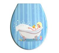 ADOB 59882 Asiento de Inodoro Duroplast con Descenso automático, extraíble para Limpieza, Bañera, passend auf alle Standard WC Keramiken